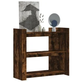 Smoked oak engineered wood console table 100x35x90 cm by , Side tables - Ref: Foro24-848476, Price: 74,05 €, Discount: %
