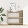 Konsole aus Sonoma-Eichenfurnierholz, 100x35x90 cm. von , Seitentische - Ref: Foro24-848474, Preis: 73,85 €, Rabatt: %
