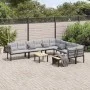Set sofás jardín y cojines 7 pzas acero recubierto polvo negro de , Conjuntos de jardín - Ref: Foro24-3283656, Precio: 646,56...