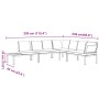 Garden sofa set with cushions, 4 pieces, black aluminum by , Garden sets - Ref: Foro24-3283682, Price: 702,25 €, Discount: %
