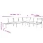 Garden sofa set with cushions, 4 pieces, black aluminum by , Garden sets - Ref: Foro24-3283682, Price: 678,69 €, Discount: %
