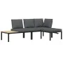 Gartensofagarnitur mit 3-teiligen Kissen, Schwarz, aus Aluminium. von , Gartensets - Ref: Foro24-3283680, Preis: 431,67 €, Ra...