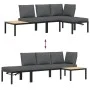 Gartensofagarnitur mit 3-teiligen Kissen, Schwarz, aus Aluminium. von , Gartensets - Ref: Foro24-3283680, Preis: 431,67 €, Ra...