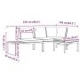 Gartensofagarnitur mit 3-teiligen Kissen, Schwarz, aus Aluminium. von , Gartensets - Ref: Foro24-3283680, Preis: 431,67 €, Ra...