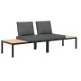 Gartensofagarnitur mit Kissen, 2-teilig, Schwarz, aus Aluminium von , Gartensets - Ref: Foro24-3283705, Preis: 295,11 €, Raba...