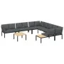 Garden sofa set with cushions 7 pieces black aluminum by , Garden sets - Ref: Foro24-3283689, Price: 1,00 €, Discount: %
