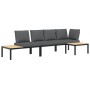 Gartensofagarnitur mit 3-teiligen Kissen, Schwarz, aus Aluminium. von , Gartensets - Ref: Foro24-3283707, Preis: 486,42 €, Ra...