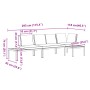 Gartensofagarnitur mit 3-teiligen Kissen, Schwarz, aus Aluminium. von , Gartensets - Ref: Foro24-3283707, Preis: 486,42 €, Ra...