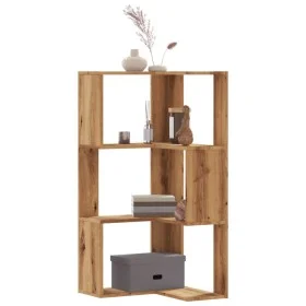 Corner shelf 3 levels oak wood artisan 50x50x102 cm by , Bookcases and shelves - Ref: Foro24-852599, Price: 56,19 €, Discount: %