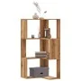 Corner shelf 3 levels oak wood artisan 50x50x102 cm by , Bookcases and shelves - Ref: Foro24-852599, Price: 56,19 €, Discount: %