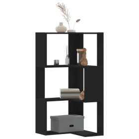 Corner shelf 3 levels black wood 50x50x102 cm by , Bookcases and shelves - Ref: Foro24-852592, Price: 56,63 €, Discount: %