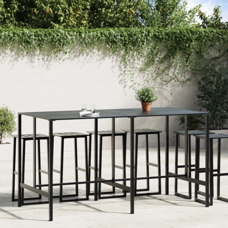 High bar table with black powder-coated steel, 200x100x110 cm by , Garden tables - Ref: Foro24-3301419, Price: 309,32 €, Disc...