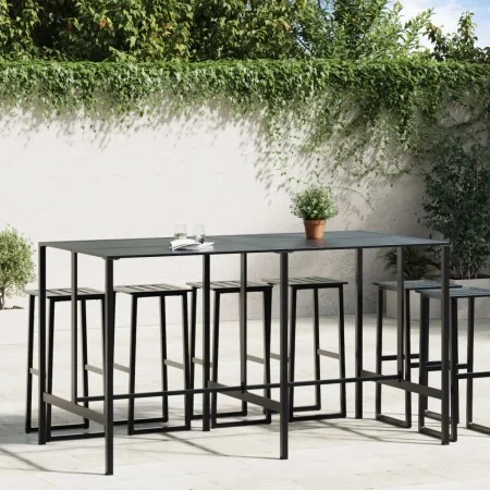High bar table with black powder-coated steel, 200x100x110 cm by , Garden tables - Ref: Foro24-3301419, Price: 303,87 €, Disc...