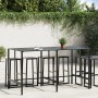 High bar table with black powder-coated steel, 200x100x110 cm by , Garden tables - Ref: Foro24-3301419, Price: 309,32 €, Disc...
