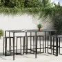 High bar table with black powder-coated steel, 200x100x110 cm by , Garden tables - Ref: Foro24-3301419, Price: 303,87 €, Disc...