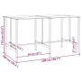 High bar table with black powder-coated steel, 200x100x110 cm by , Garden tables - Ref: Foro24-3301419, Price: 303,87 €, Disc...