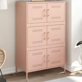 Steel pink sideboard 68x39x113 cm by , Sideboards - Ref: Foro24-842959, Price: 150,33 €, Discount: %