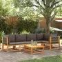 Set de sofás de jardín con cojines 6 pzas madera maciza acacia de , Sofás de exterior - Ref: Foro24-3278829, Precio: 655,77 €...