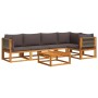 Garden sofa set with 6 pieces, solid acacia wood, and cushions. by , Outdoor sofas - Ref: Foro24-3278829, Price: 669,12 €, Di...