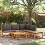 Garden sofa set with 6 pieces, solid acacia wood, and cushions. by , Outdoor sofas - Ref: Foro24-3278841, Price: 575,22 €, Di...