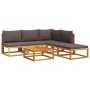 Garden sofa set with 6 pieces, solid acacia wood, and cushions. by , Outdoor sofas - Ref: Foro24-3278841, Price: 575,22 €, Di...