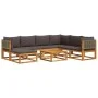 Garden sofa set with 8 pieces, solid acacia wood, and cushions. by , Garden sets - Ref: Foro24-3278904, Price: 788,63 €, Disc...