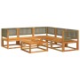 Garden sofa set with 6 pieces, solid acacia wood, and cushions. by , Garden sets - Ref: Foro24-3278897, Price: 621,44 €, Disc...