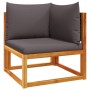 Garden sofa set with 6 pieces, solid acacia wood, and cushions. by , Garden sets - Ref: Foro24-3278897, Price: 621,44 €, Disc...