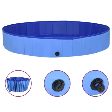 Blue PVC folding dog pool 300x40 cm by vidaXL, Dog products - Ref: Foro24-92603, Price: 150,63 €, Discount: %
