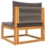 Garden sofa without armrests with solid acacia wood cushions by , Outdoor sofas - Ref: Foro24-4008161, Price: 106,66 €, Disco...