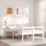 Seniorenbett mit weißem Massivholz-Kopfteil von vidaXL, Betten und Lattenroste - Ref: Foro24-3195522, Preis: 165,79 €, Rabatt: %