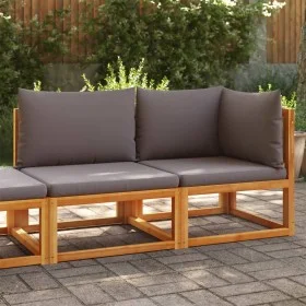 Zweiplätziges Gartensofa mit massiven Akazienholz-Kissen. von , Outdoor-Sofas - Ref: Foro24-4008163, Preis: 241,62 €, Rabatt: %
