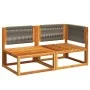2-seater garden sofa with solid acacia wood cushions by , Outdoor sofas - Ref: Foro24-4008163, Price: 241,62 €, Discount: %