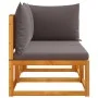 2-seater garden sofa with solid acacia wood cushions by , Outdoor sofas - Ref: Foro24-4008163, Price: 241,62 €, Discount: %