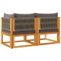 2-seater garden sofa with solid acacia wood cushions by , Outdoor sofas - Ref: Foro24-4008163, Price: 246,04 €, Discount: %