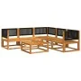 Garden sofa set with 6 pieces, solid acacia wood, and cushions. by , Garden sets - Ref: Foro24-3278874, Price: 600,37 €, Disc...