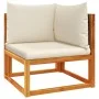 Garden sofa set with 6 pieces, solid acacia wood, and cushions. by , Garden sets - Ref: Foro24-3278874, Price: 600,37 €, Disc...