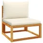 Garden sofa set with 6 pieces, solid acacia wood, and cushions. by , Garden sets - Ref: Foro24-3278874, Price: 600,37 €, Disc...