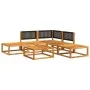 Gartensofagarnitur mit 6-teiligen massiven Akazienholz-Kissen. von , Gartensets - Ref: Foro24-3278869, Preis: 492,11 €, Rabat...