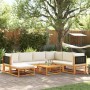 Gartensofagarnitur mit 8-teiligen Kissen aus massivem Akazienholz. von , Gartensets - Ref: Foro24-3278881, Preis: 771,65 €, R...