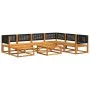 Garden sofa set with 8 pieces, solid acacia wood, and cushions. by , Garden sets - Ref: Foro24-3278881, Price: 761,80 €, Disc...