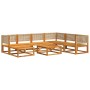 Garden sofa set with 8 pieces, solid acacia wood, and cushions. by , Garden sets - Ref: Foro24-3278927, Price: 833,84 €, Disc...