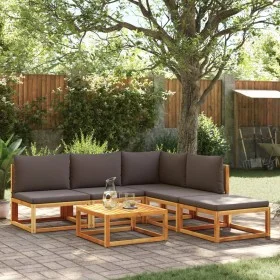 Gartensofagarnitur mit 6-teiligen massiven Akazienholz-Kissen. von , Gartensets - Ref: Foro24-3278910, Preis: 532,76 €, Rabat...