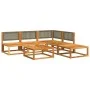 Garden sofa set with 6 pieces, solid acacia wood, and cushions. by , Garden sets - Ref: Foro24-3278910, Price: 532,76 €, Disc...