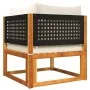 Garden sofa set with 5 pieces, solid acacia wood, and cushions. by , Garden sets - Ref: Foro24-3278888, Price: 457,10 €, Disc...