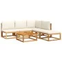 Gartensofagarnitur mit 6-teiligen massiven Akazienholz-Kissen. von , Gartensets - Ref: Foro24-3278933, Preis: 563,78 €, Rabat...