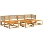 Garden sofa set with 7 pieces, solid acacia wood, and cushions. by , Garden sets - Ref: Foro24-3278931, Price: 666,63 €, Disc...