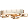 Gartensofagarnitur mit 6-teiligen massiven Akazienholz-Kissen. von , Gartensets - Ref: Foro24-3278919, Preis: 601,47 €, Rabat...