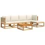 Gartensofagarnitur mit 6-teiligen massiven Akazienholz-Kissen. von , Gartensets - Ref: Foro24-3278919, Preis: 589,84 €, Rabat...