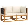 Ecksofas für den Garten mit 2-teiligen Kissen aus massivem Akazienholz. von , Gartensets - Ref: Foro24-3278876, Preis: 242,58...
